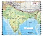 India physical map hindi
